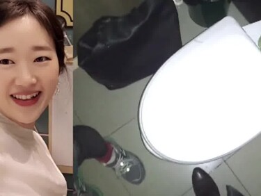 수원걸레 이유나 화장실 칸막이에서 오랄 섹스