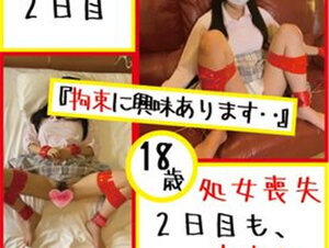 無修正FC2 PPV 3074967 (＊商品ページ1行目をご確認下さい)【完全素人リアル動画#83】18歳処女喪失『2日目』@中出し！前日の感想色々聞